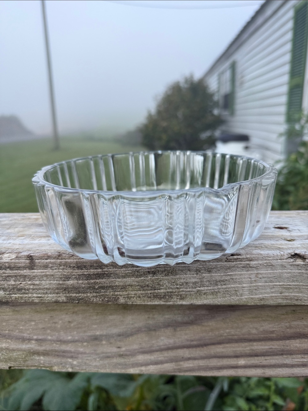 Vintage Anchor Hocking pressed glass serving bowl
